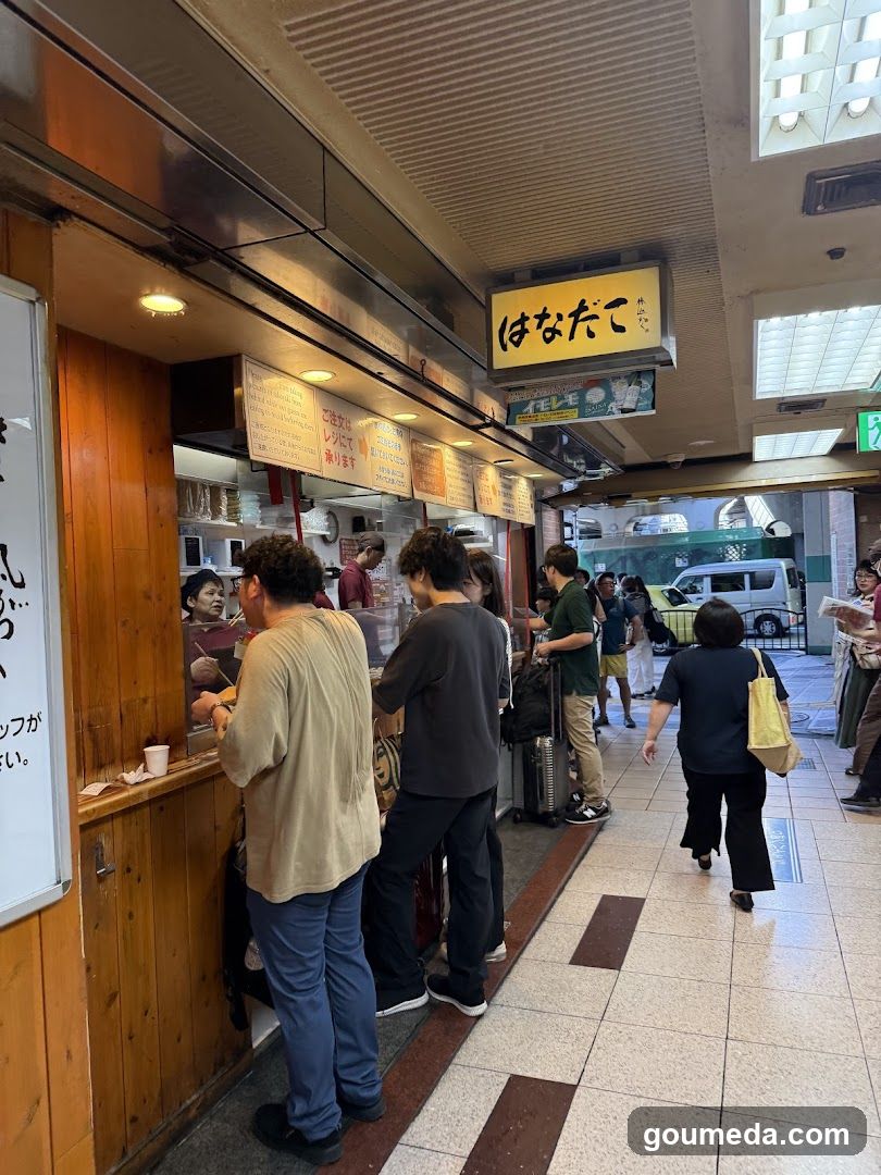 Food stall in a covered walkway