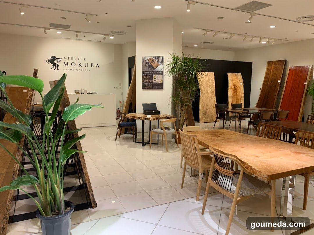 一枚板家具専門店 アトリエ木馬 梅田ギャラリー