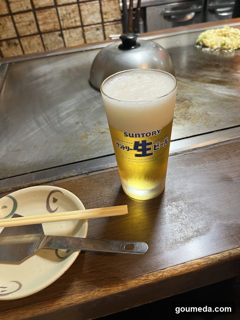 Sake Beer at Teppanyaki Restaurant