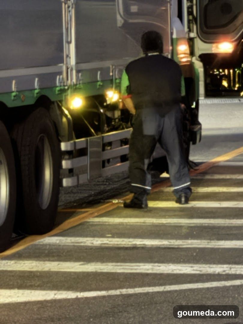 Truck Driver at Night