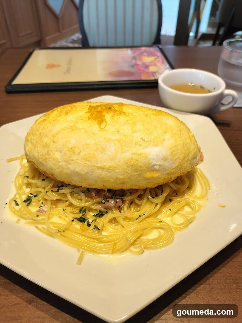 Omelette Pasta Dish