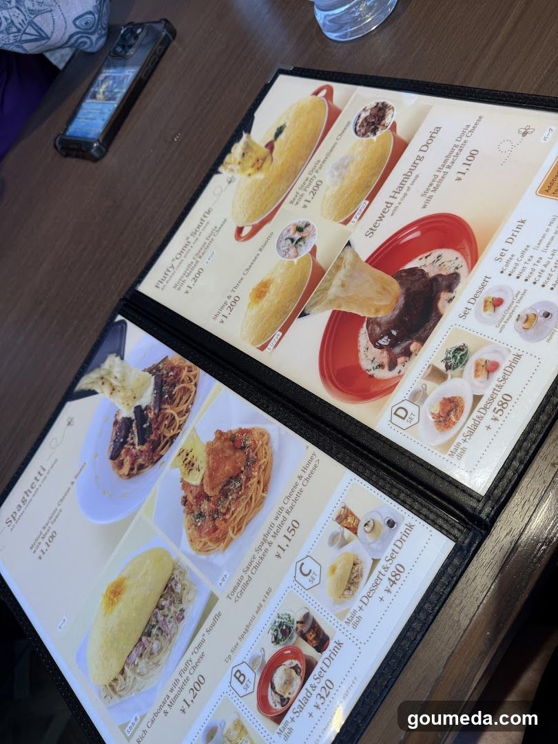 Dining Menu with Set Meals and Dishes