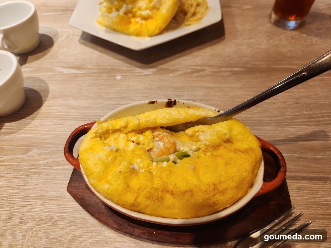 Omelette Dish with Shrimp