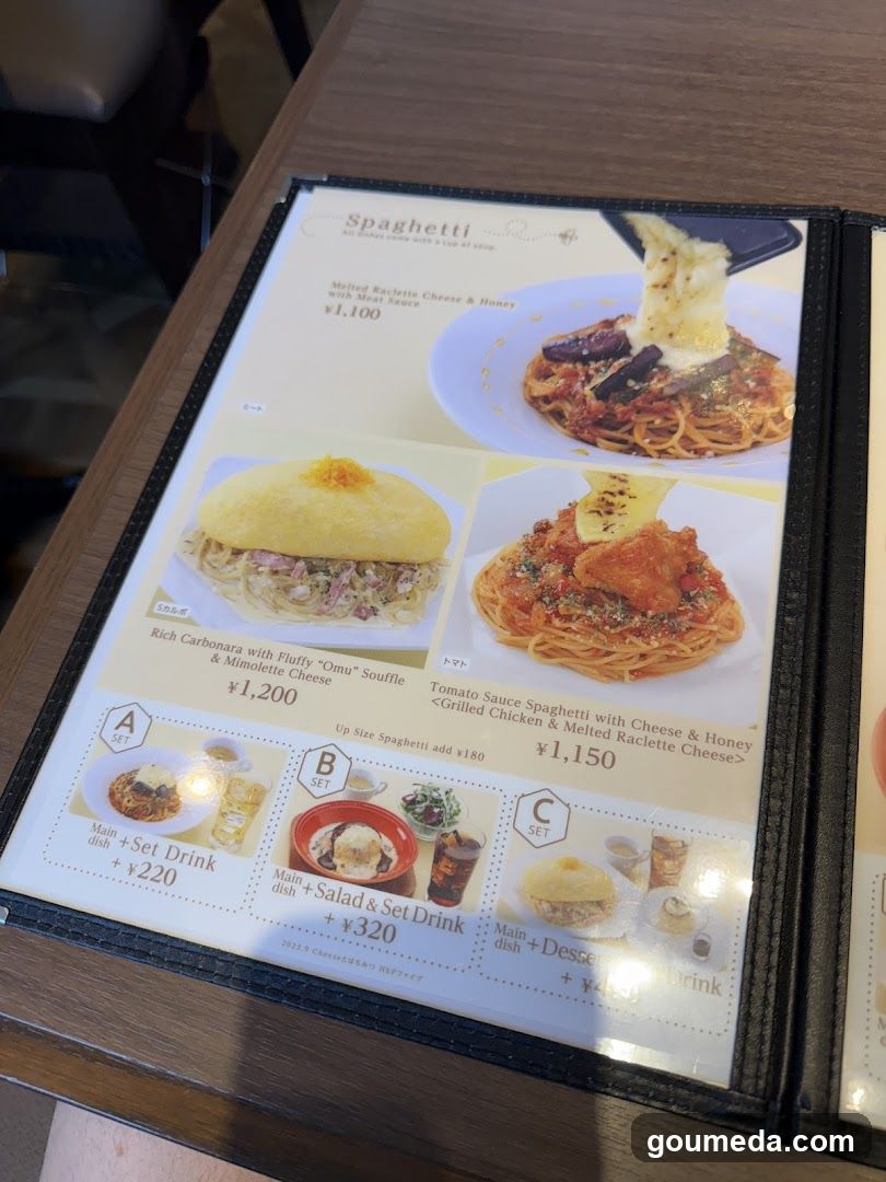 Spaghetti Menu Page