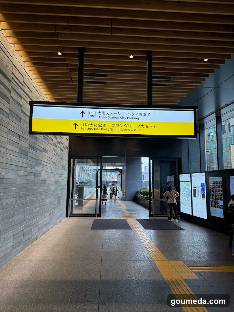 Osaka Station City Parking Signage
