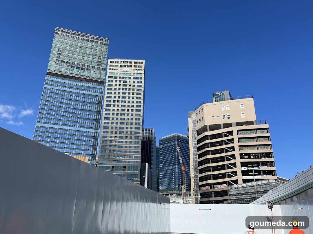Urban Construction Site with Skyscrapers