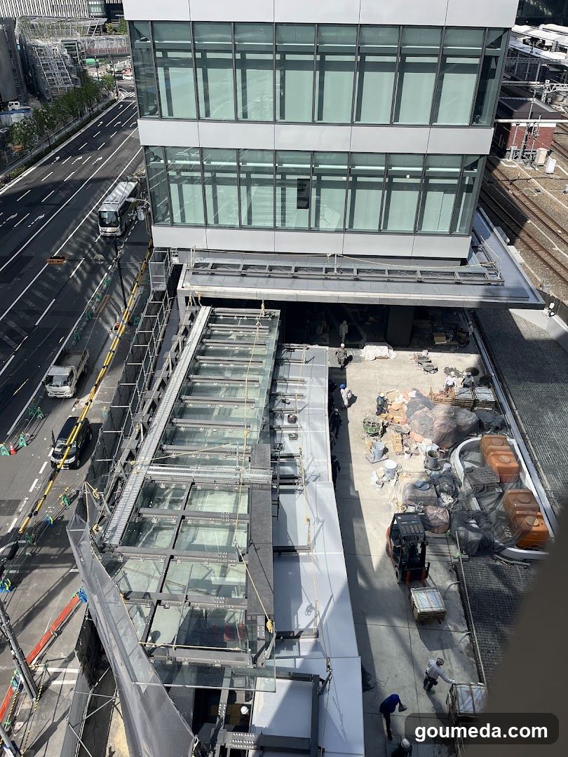 Construction Site with Glass Structure