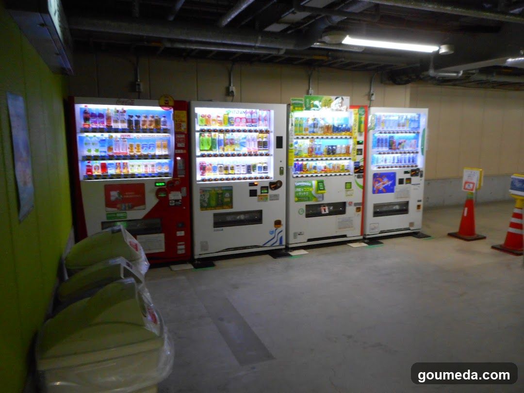 Vending Machines in Underground Parking Area