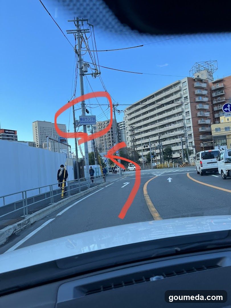Street View with Overhead Signs