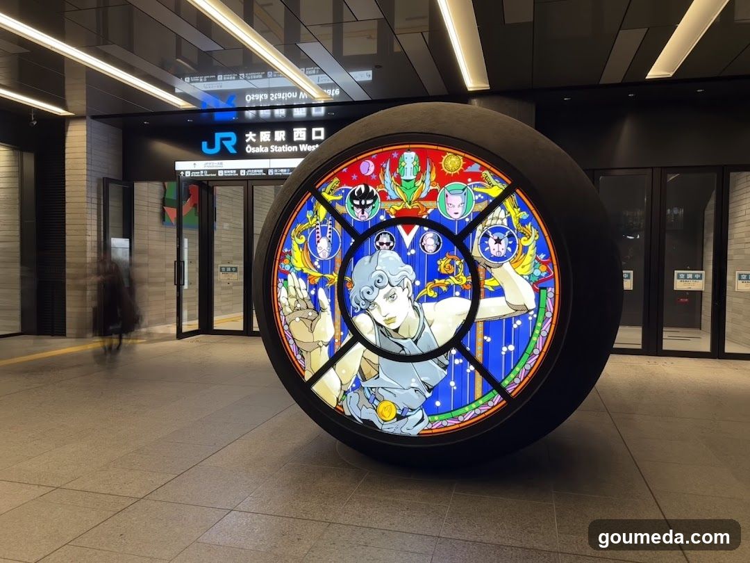 JR Osaka Station West Entrance with Art Installation