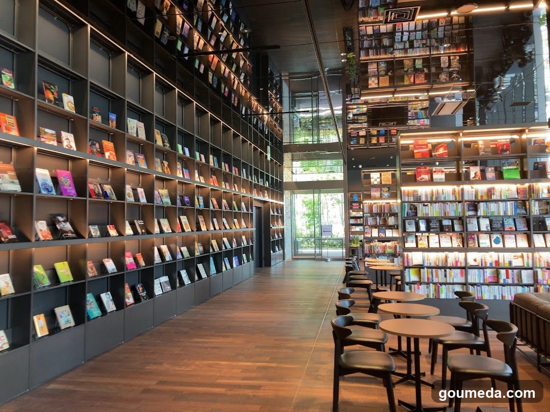 Bookstore Interior with Seating Area
