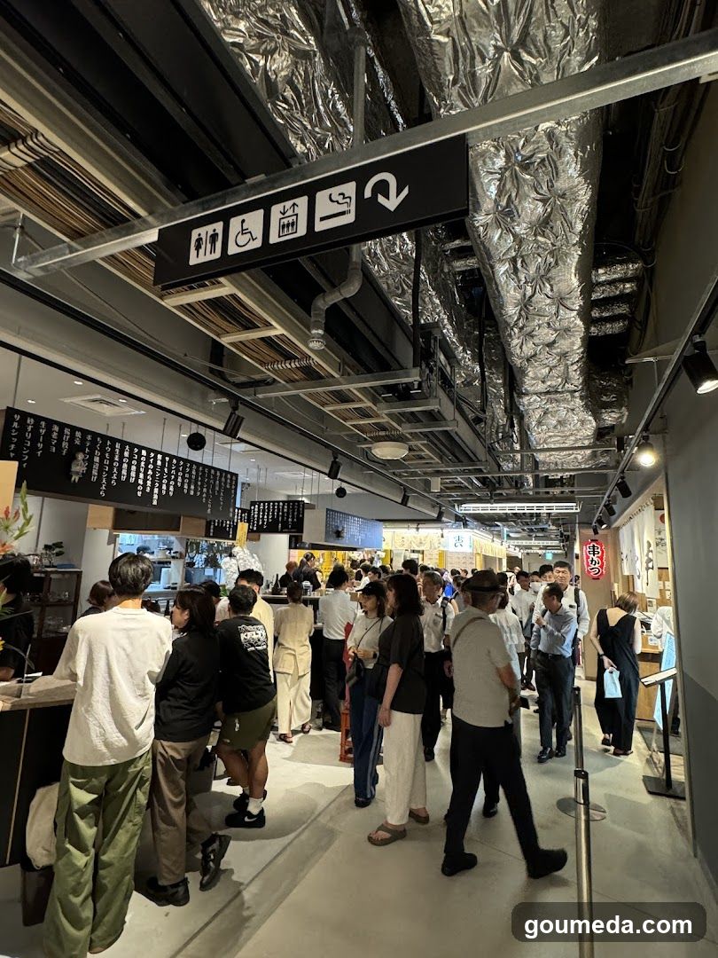 Crowded Food Court Interior