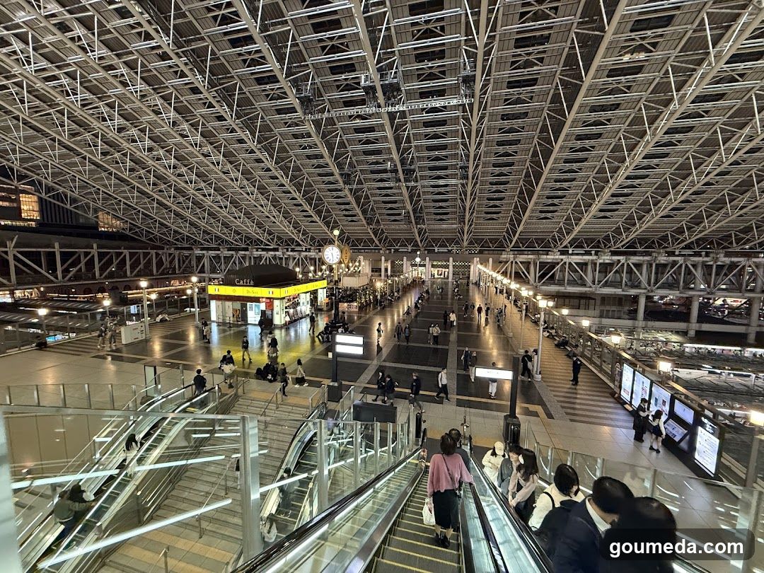 Station Interior with Escalators and Cafeteria