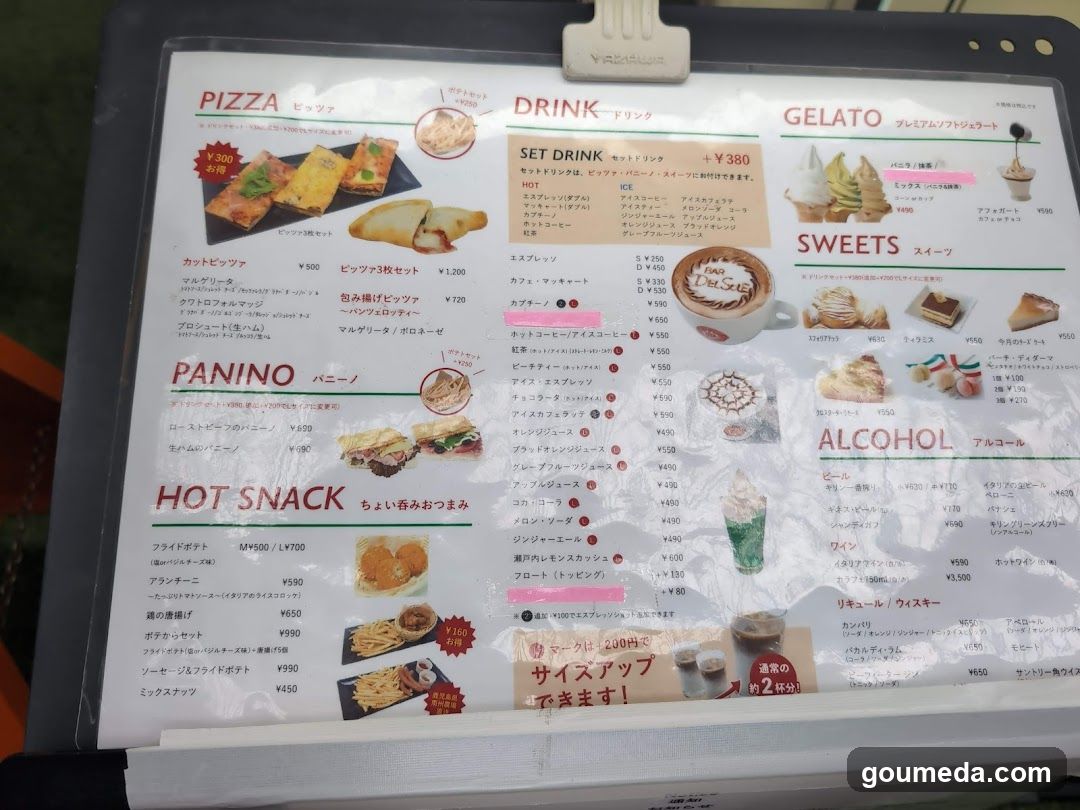 Japanese Restaurant Menu