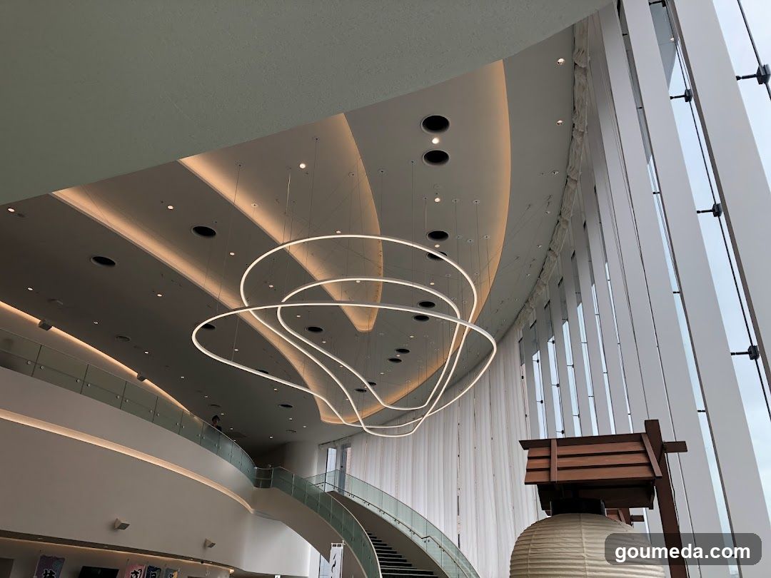 Modern Interior with Suspended Lighting