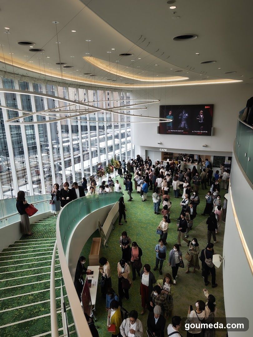 Crowded Interior Space with Green Carpeting