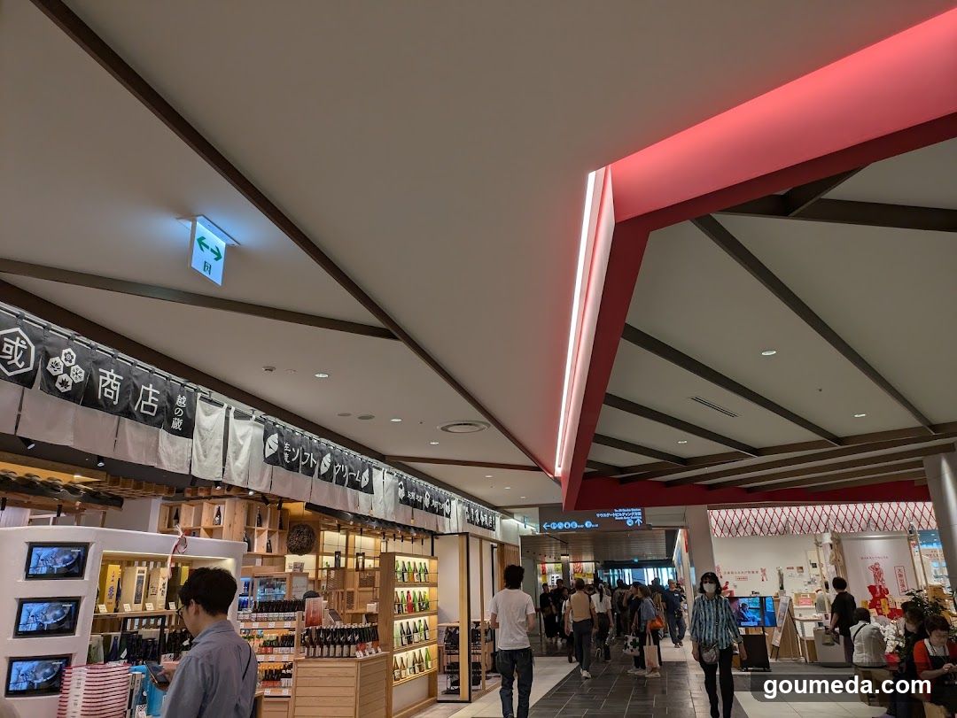 Interior of a shopping mall or department store