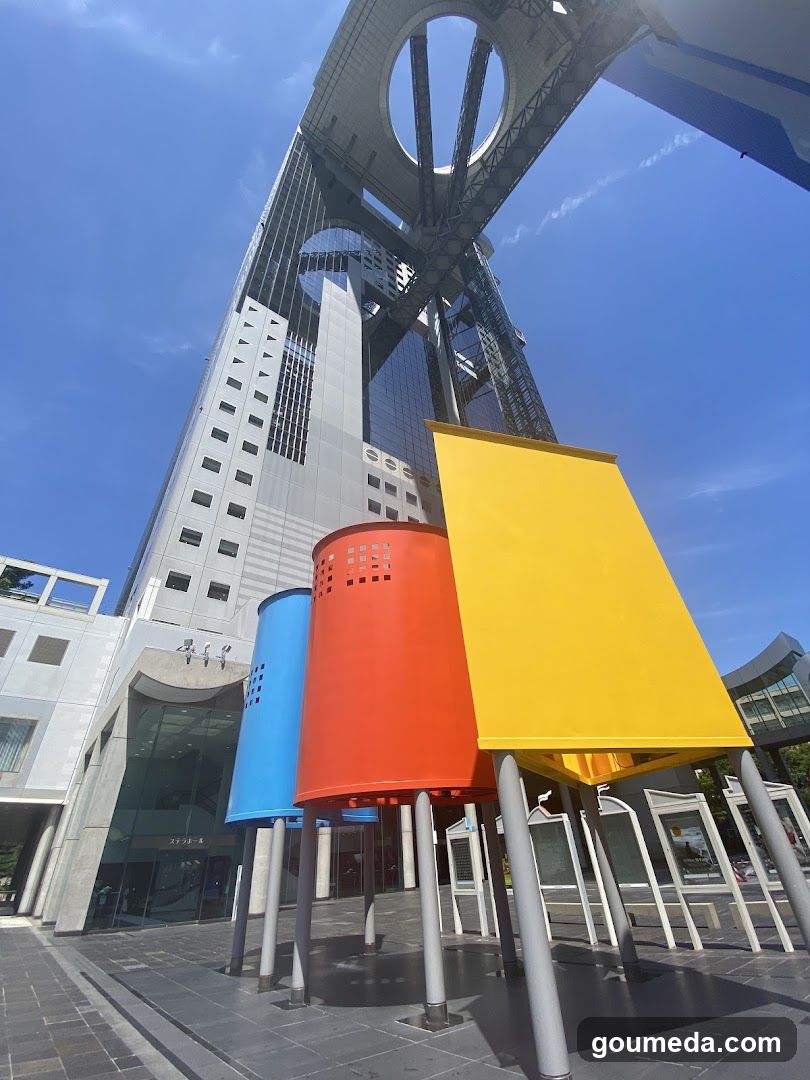 Colorful Art Installation Outside Building