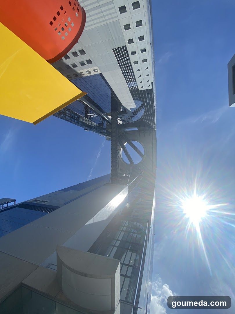 Modern Building Exterior with Bright Sun