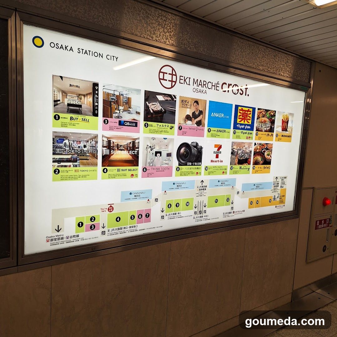 Osaka Station City Eki Marché CROSI Directory Board