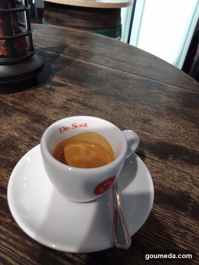Espresso Cup on Wooden Table