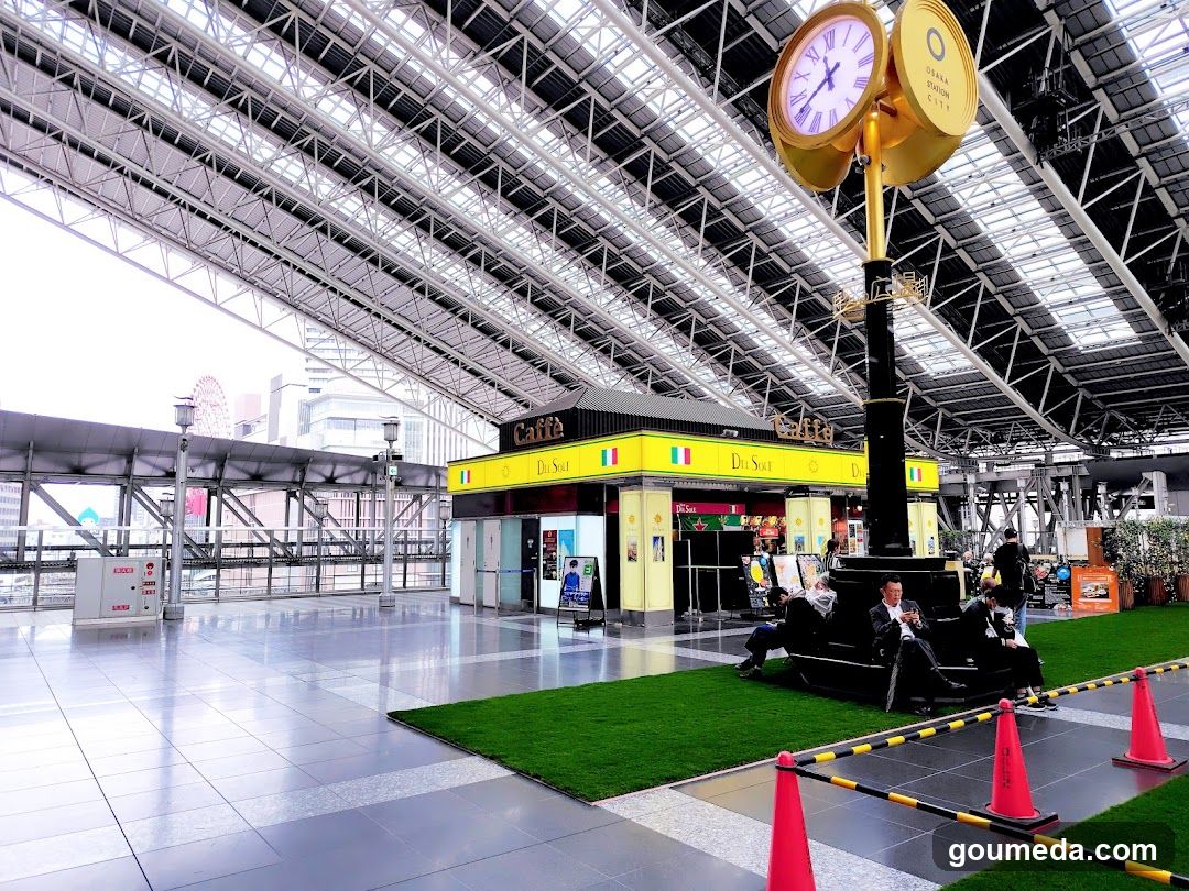 Train Station Interior with Coffee Shop