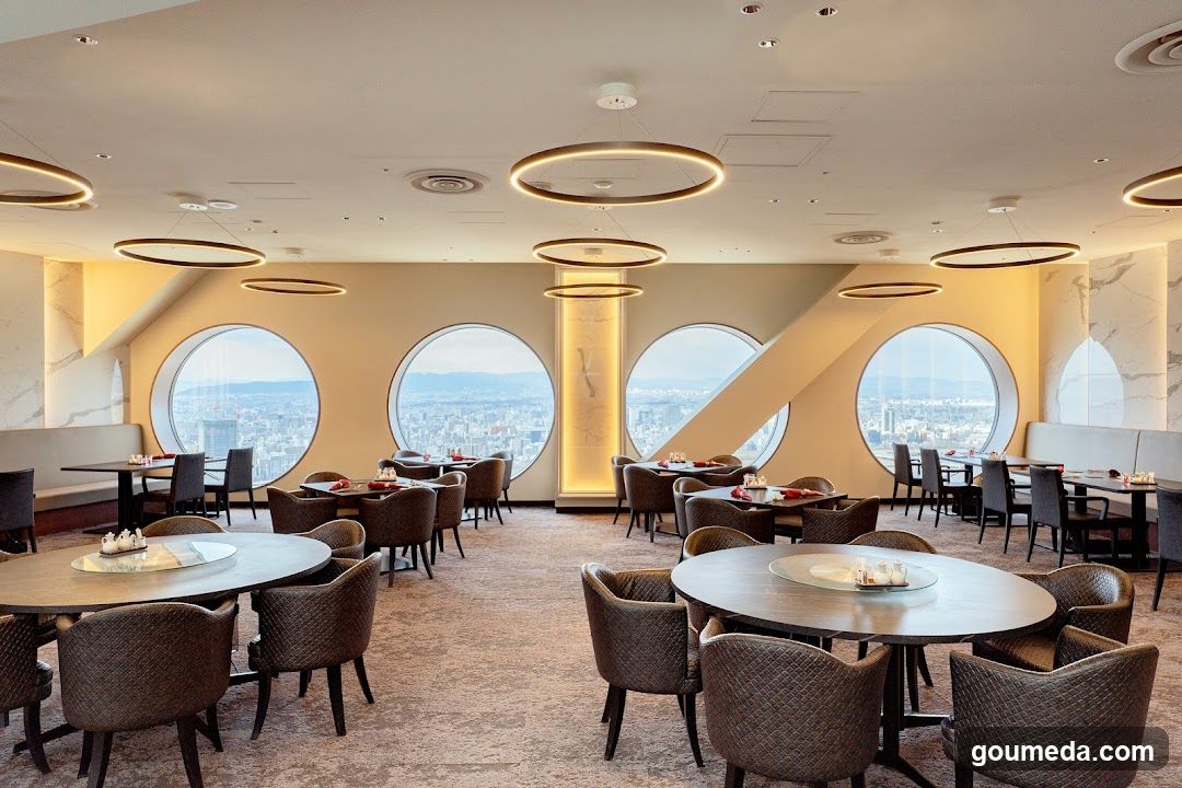 Dining Room Interior with City View