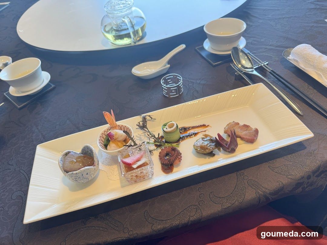 Fine Dining Table Setting with Appetizer Platter