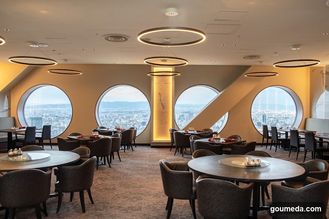 Rooftop Dining Interior with City View