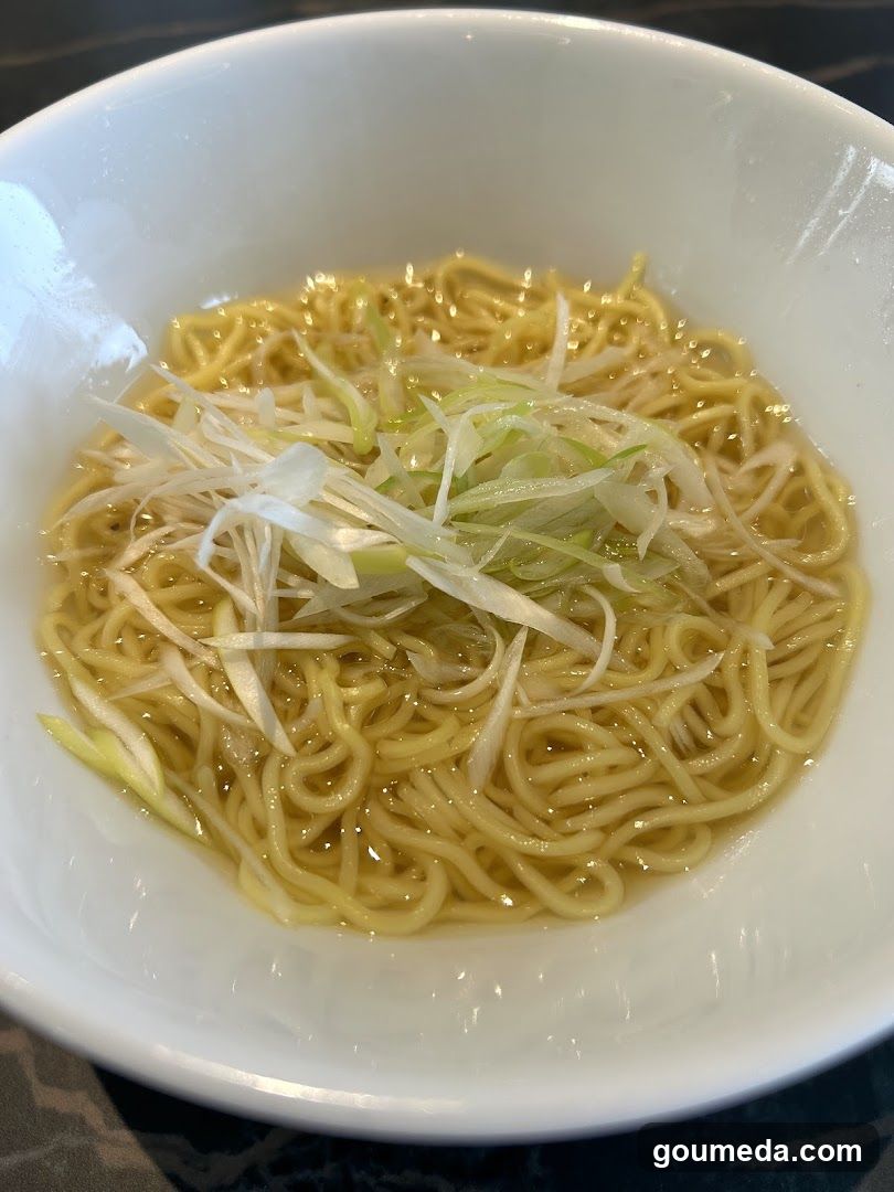 Bowl of noodles with green onions