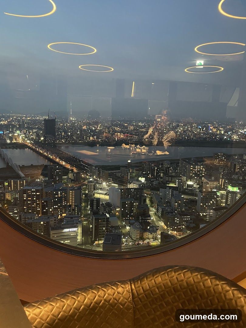 Cityscape at Night from High Floor