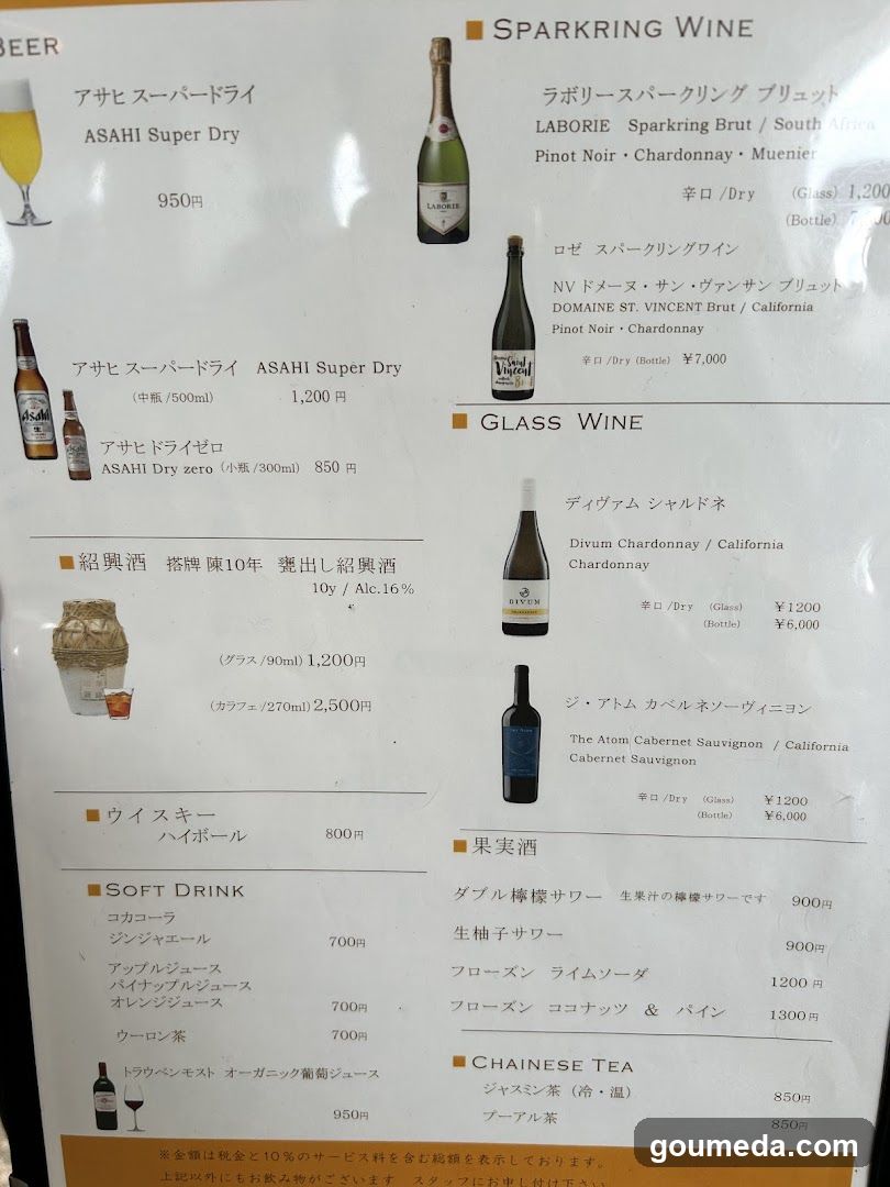 Japanese Restaurant Menu