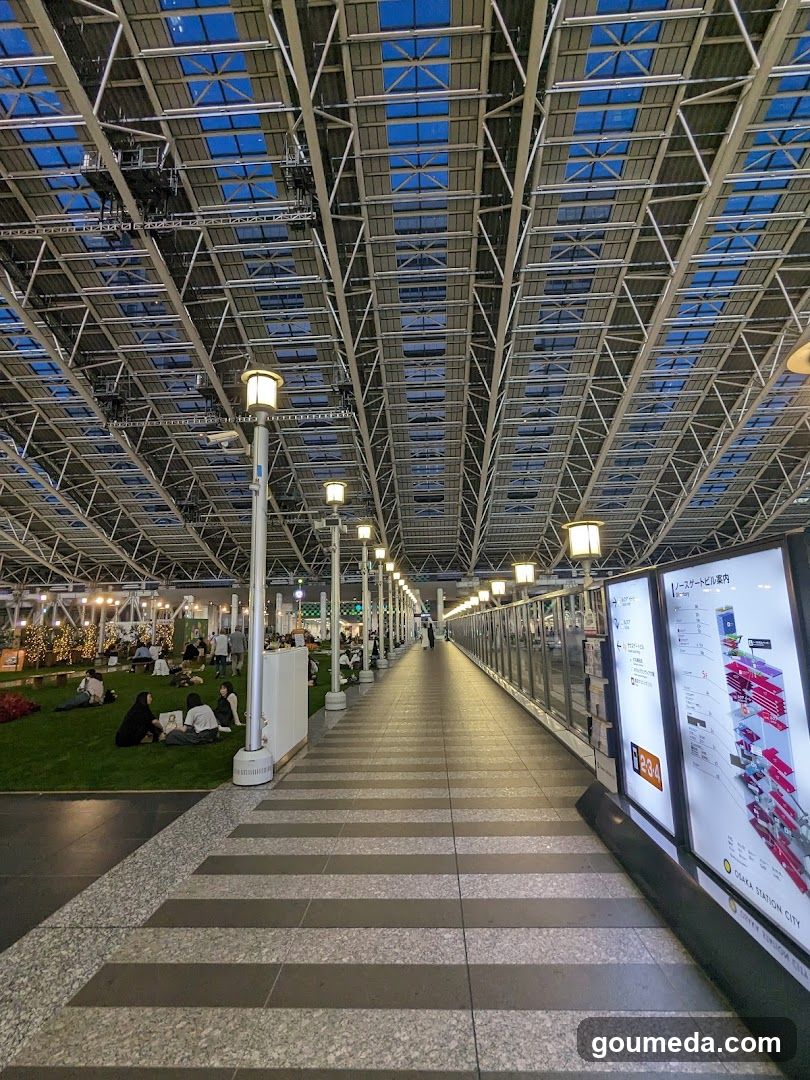 Station Interior with Outdoor Seating Area