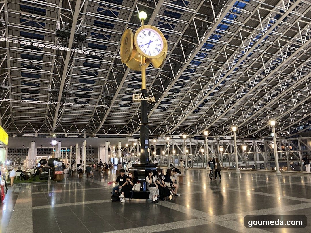 Station Interior with Clock