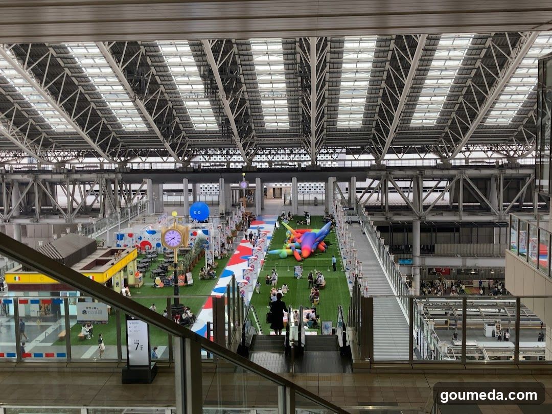 Station Interior with Inflatable Play Area
