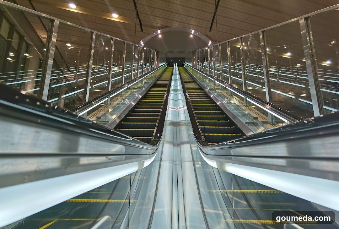 Elevated Walkway with Escalators