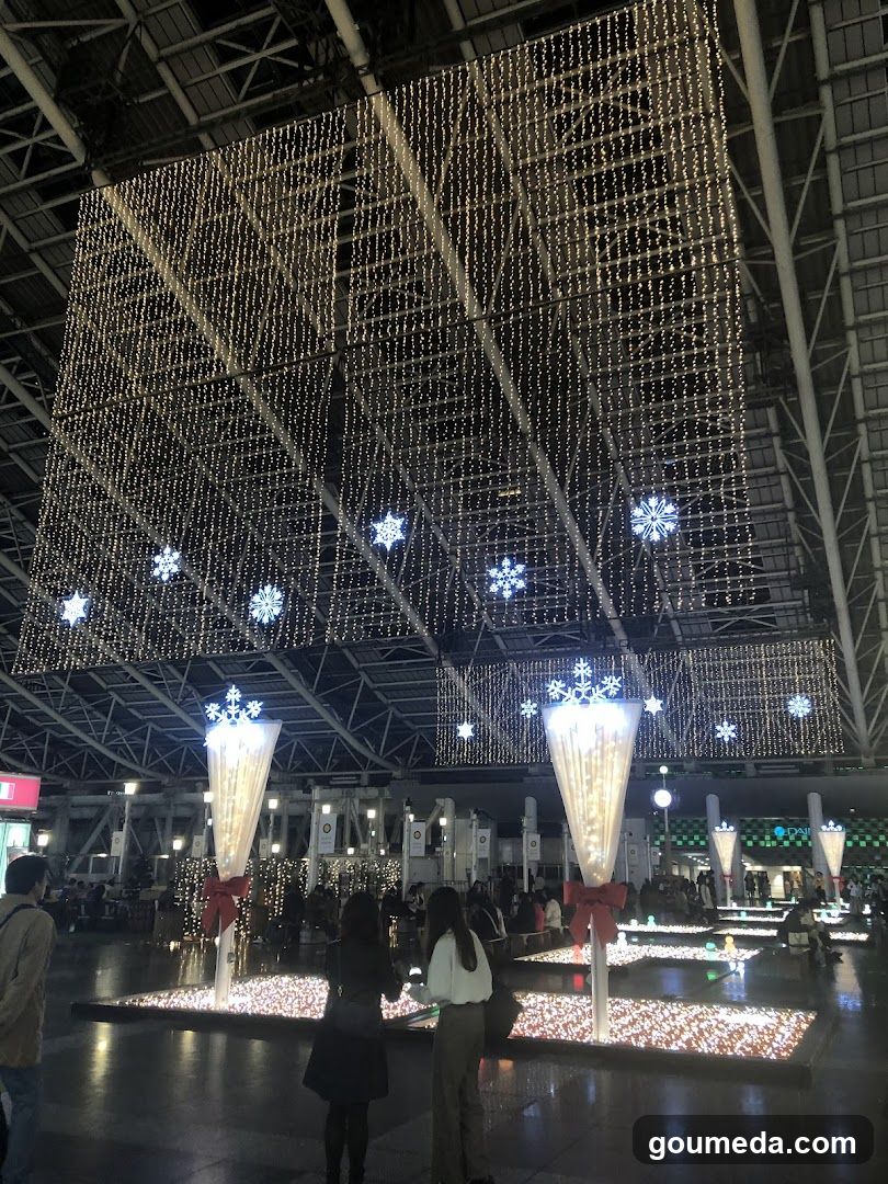 Christmas Lights Display at Station