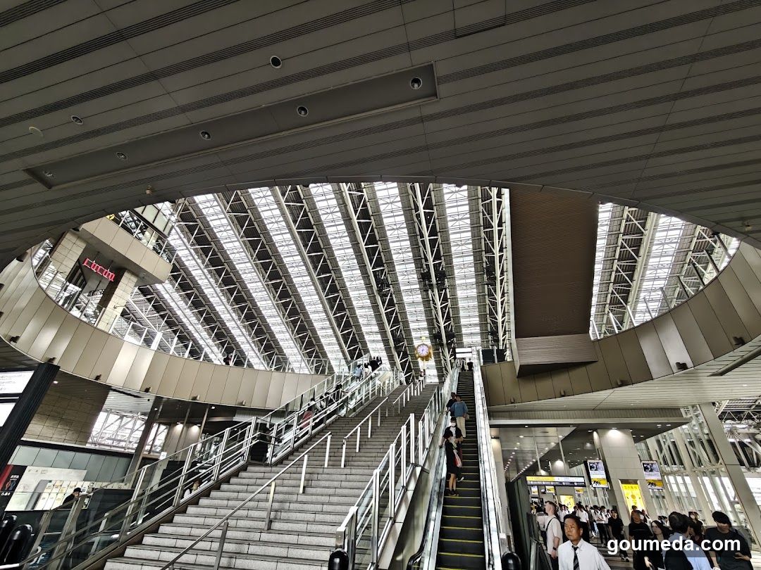 Station Interior with Stairs and Escalators