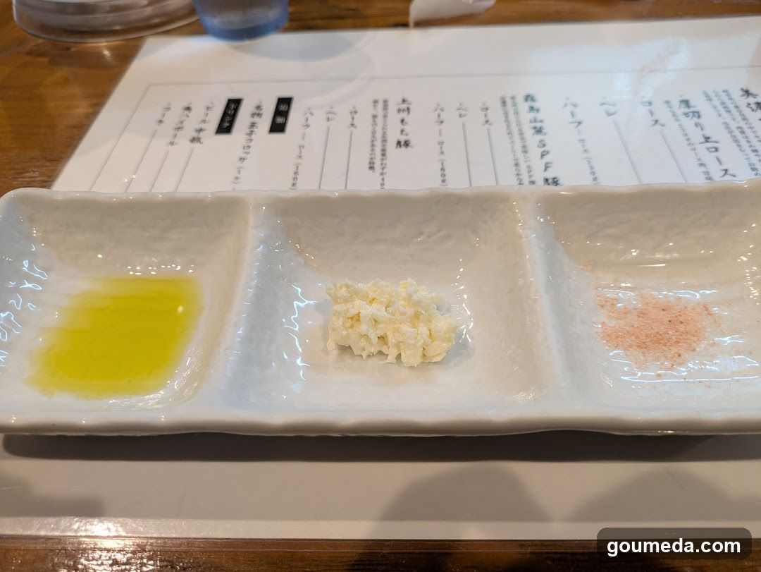 Sashimi condiments plate