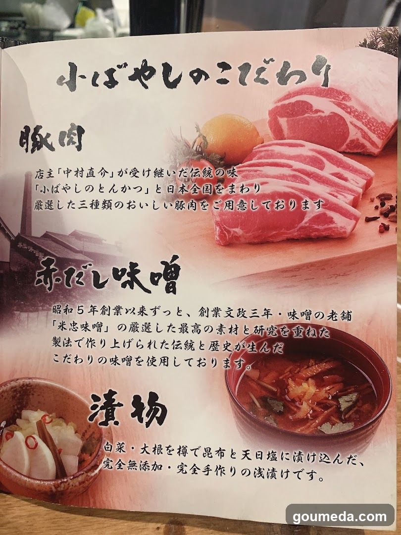 Japanese Food Menu Display