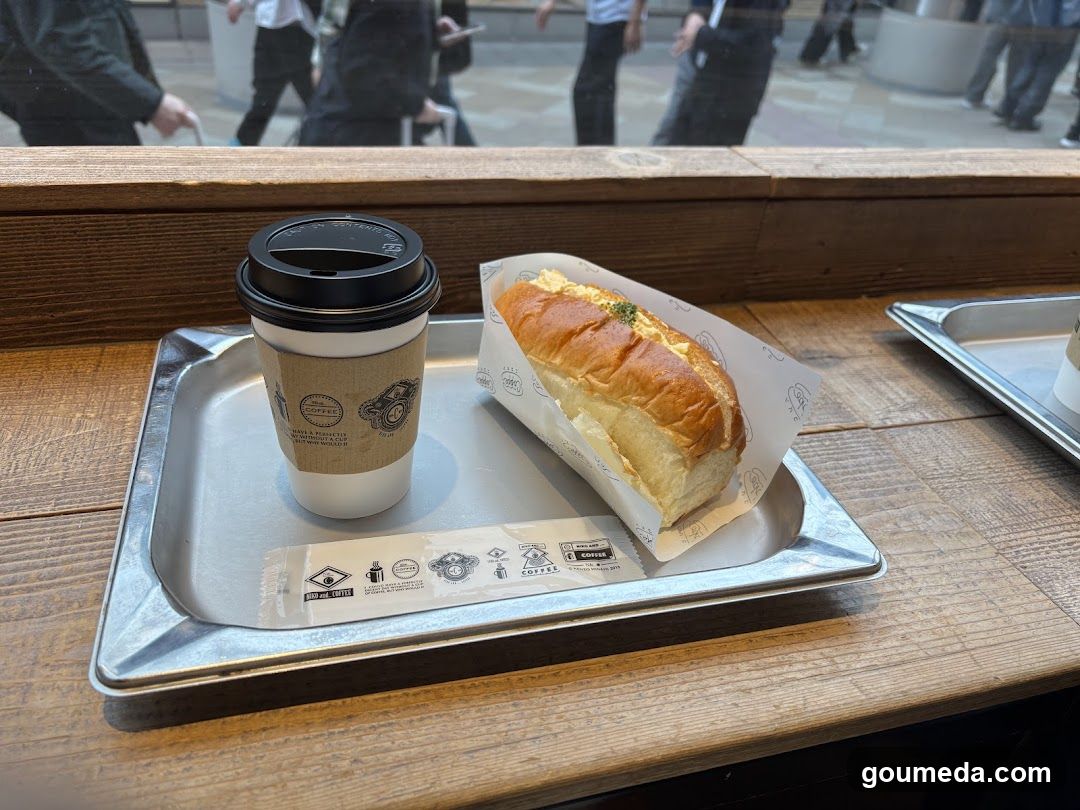 Coffee and Sandwich on Tray