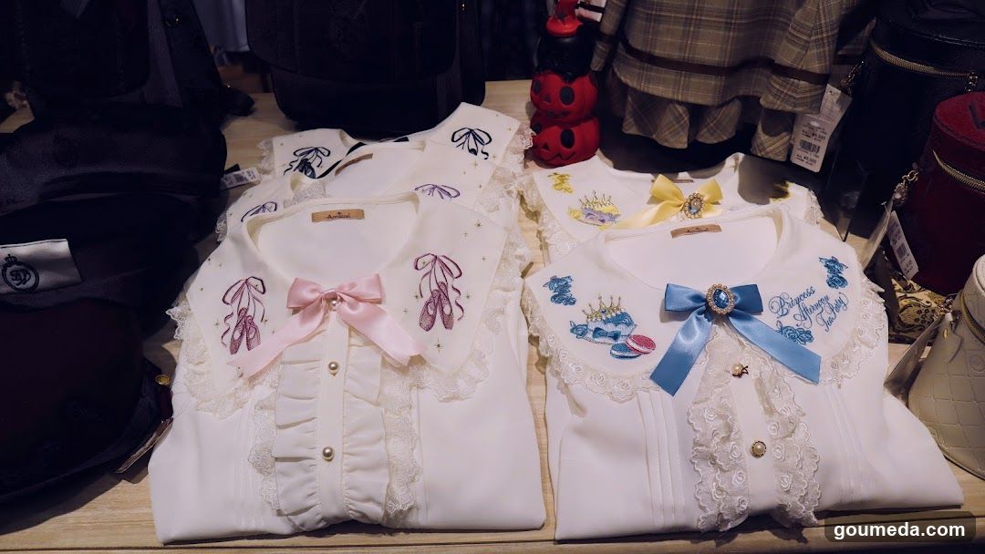 Ladies' White Blouses with Ribbons and Embroidery