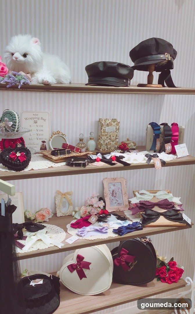 Shelf Display of Accessories and Decorative Items