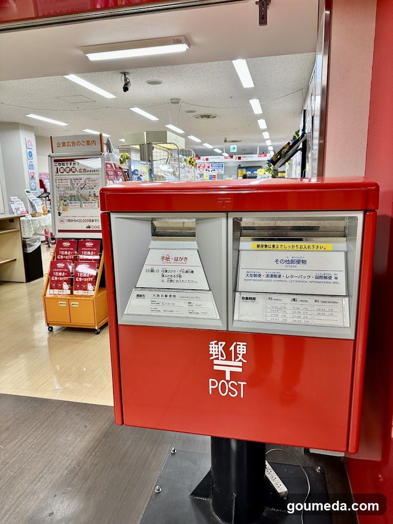 Japanese Post Box in Store Interior
