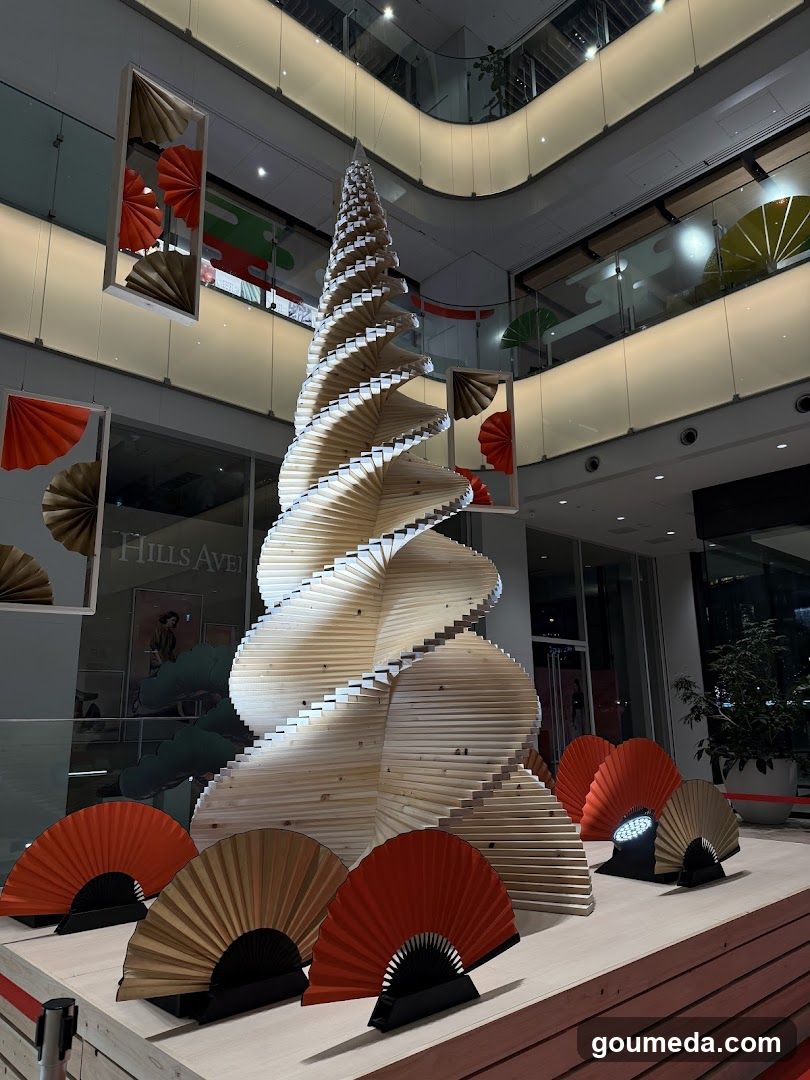 Christmas Tree Display with Fans