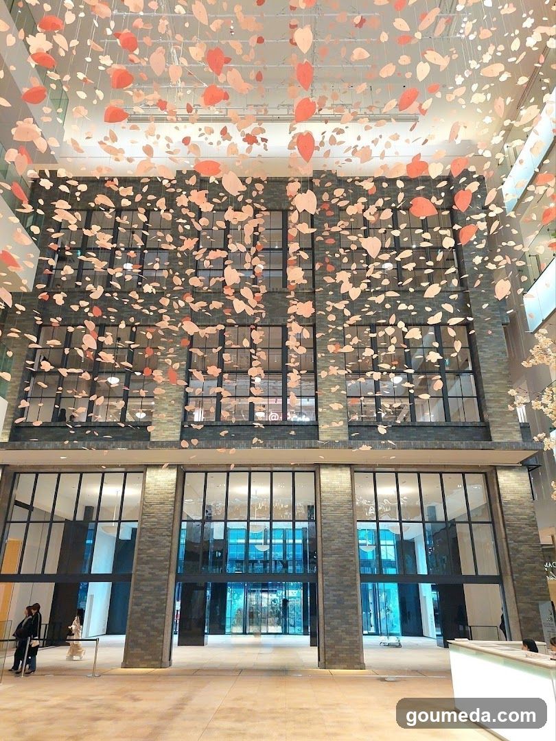 Interior with Falling Leaves Decoration