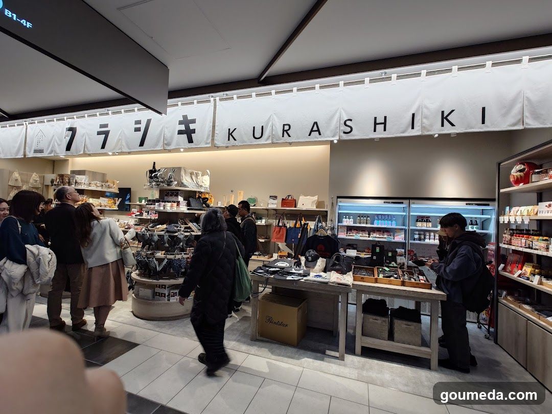 Interior of a shop with customers browsing products