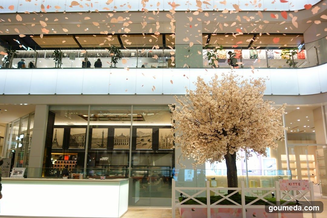 Mall Interior with Decorative Tree