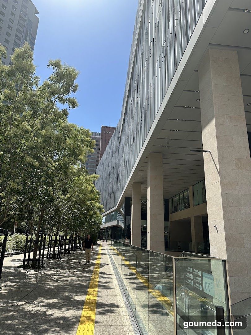 Modern Building Exterior with Glass Railing