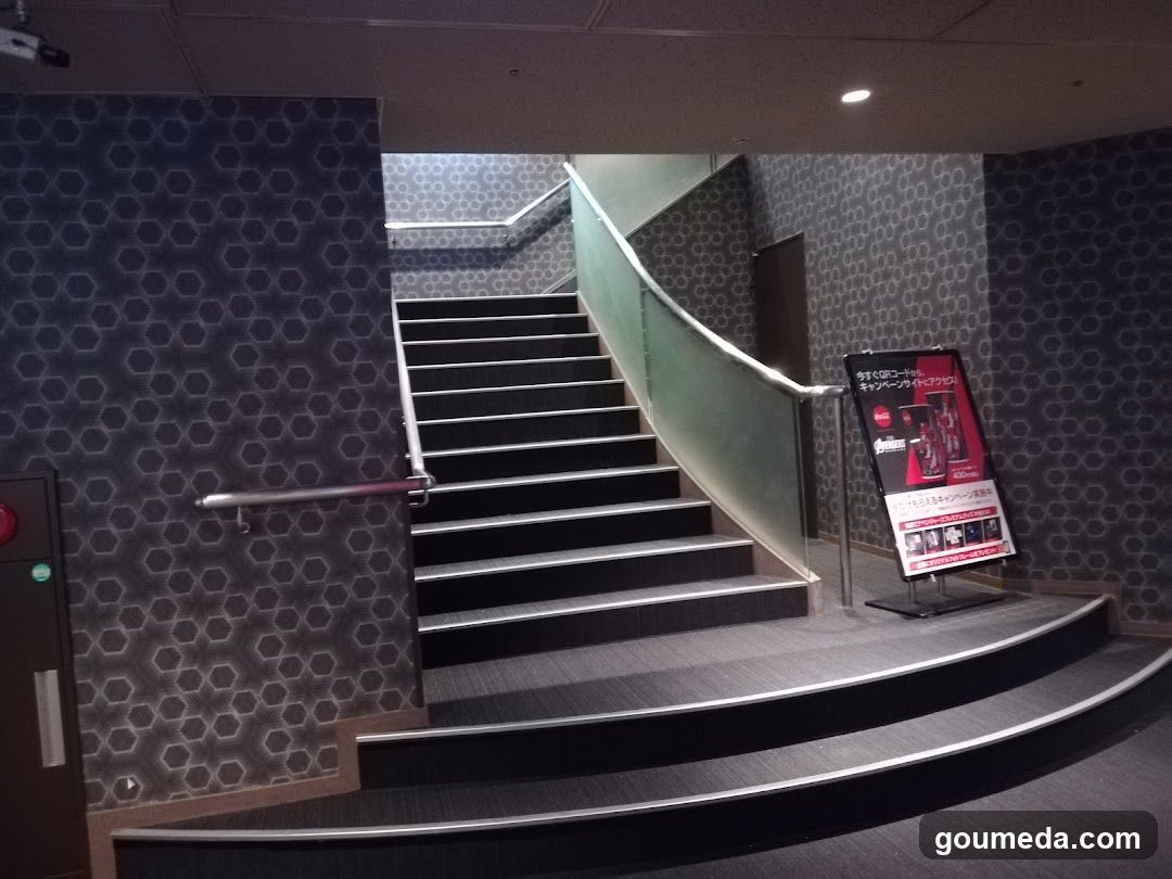 Staircase Interior with Ad Board